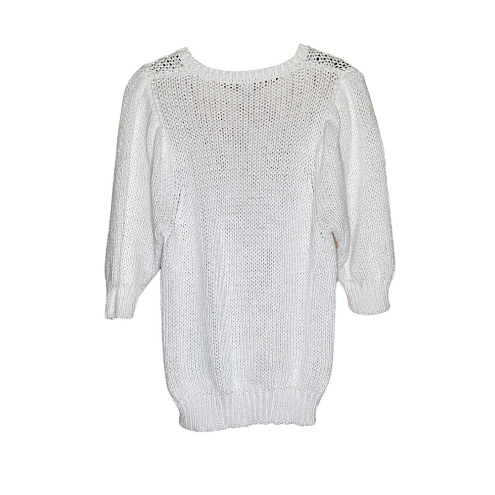 Autumn Cashmere‎ Embroidered Floral Knit Cottagecore Sweater Grannycore Medium - Picture 3 of 4